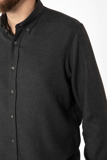 CAMASA CASUAL NEAGRA REGULAR FIT  D'S DAMAT