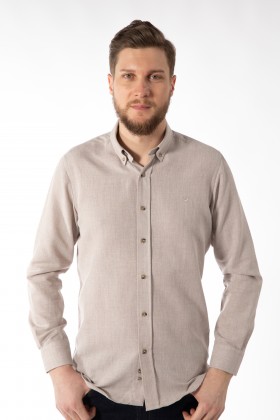 CAMASA CASUAL BEJ REGULAR FIT  D'S DAMAT