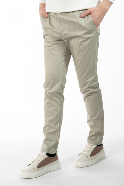 PANTALONI CASUAL BEJ REGULAR FIT D'S DAMAT