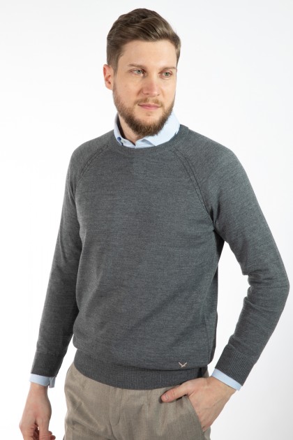 PULOVER GRI REGULAR FIT D'S  DAMAT