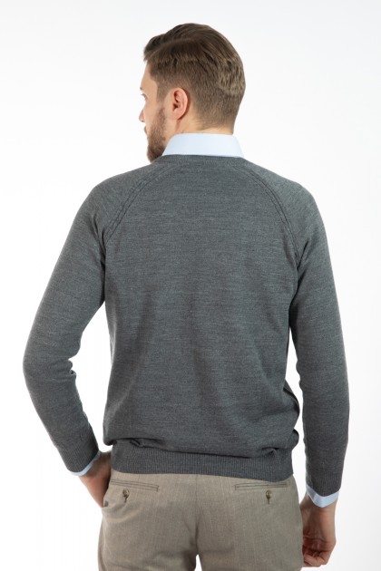 PULOVER GRI REGULAR FIT D'S  DAMAT