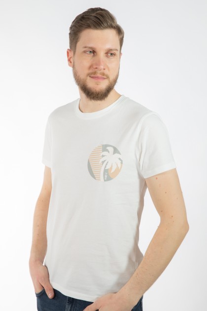 TRICOU ECRU SLIM FIT TWN
