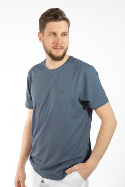 TRICOU ALBASTRU REGULAR FIT D'S DAMAT