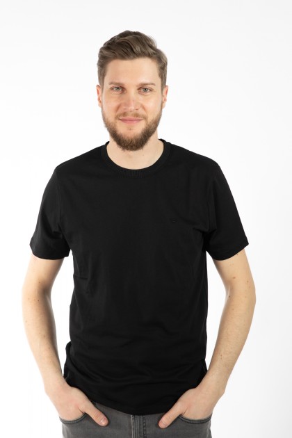 TRICOU NEGRU REGULAR FIT D'S DAMAT